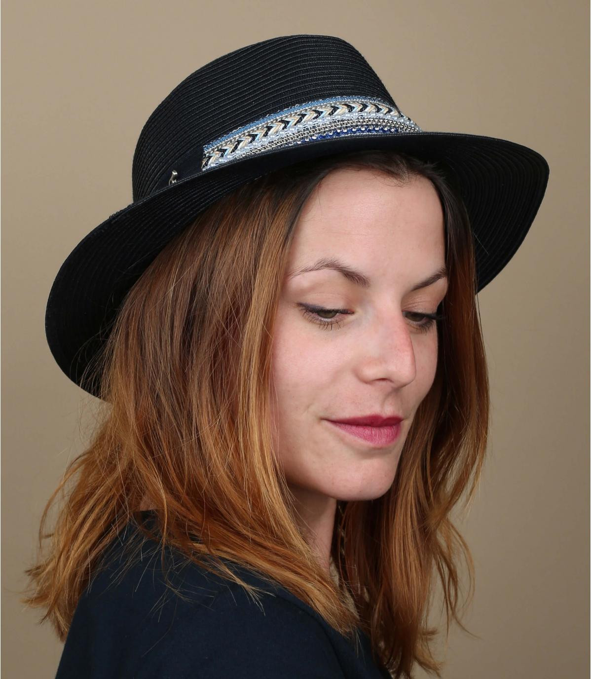 sombrero paja azul marino Debby navy sombrero paja azul marino Debby navy
